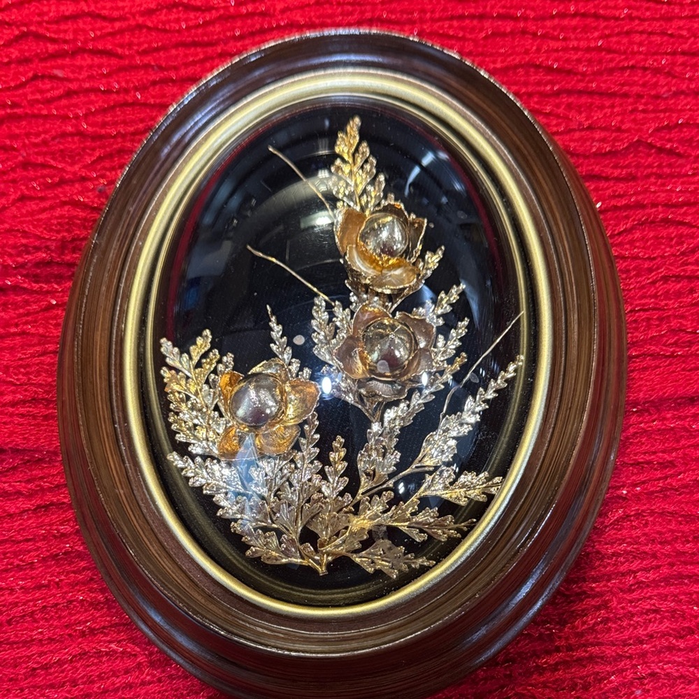 FLORA HAWAII 24 K gold Elegant Floral Wall Decor Set 3 Pieces